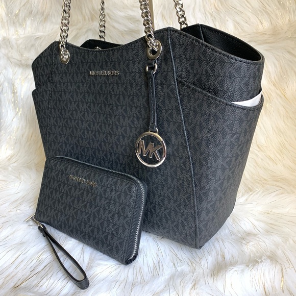 Michael Kors JETSET CHAIN SHOULDER BAG w/ WALLET - Picture 4 of 8